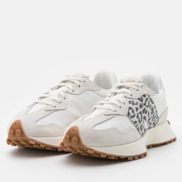 New Balance 327 Animal Print Logo Casual Women Sneakers Sea Salt Leopard  5.5 - Picture 14 of 15